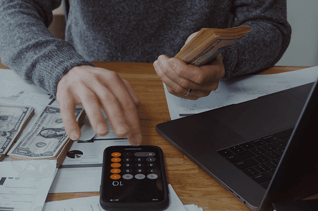 Woman looking at phone with excitement